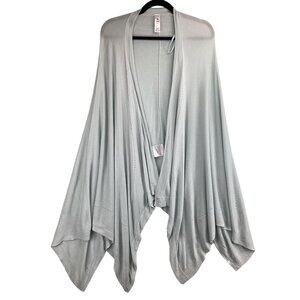 Lululemon‎ Sweater Wrap Shrug Draped Size OS Silk Blend Light Blue Super Soft